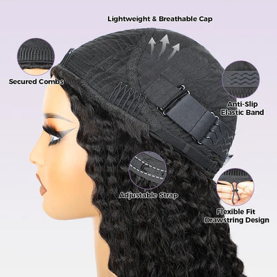 Sunlit Curls 3-in-1 Half Wig — Honey Highlight 4/27 Curly Human Hair
