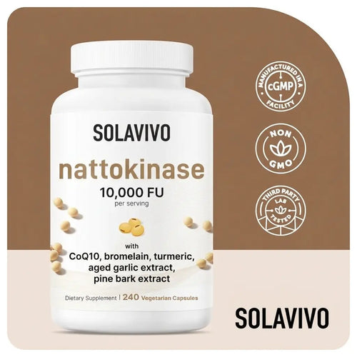 Nattokinase 10,000 FU — Extra Strength Heart Circulation & Blood Flow Support