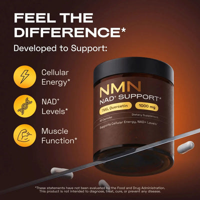 NMN Supplement 1000mg — With TMG, Quercetin & Resveratrol — Supports Cellular Energy & NAD⁺ Levels*